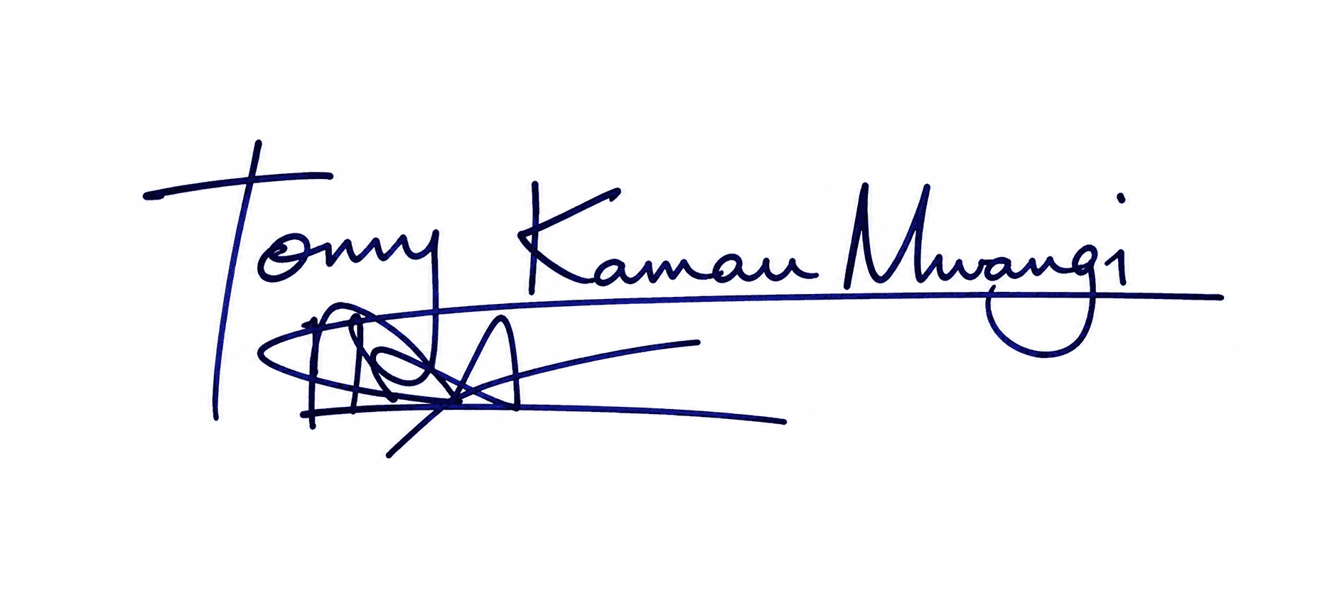 Signature of Tony Kamau Mwangi